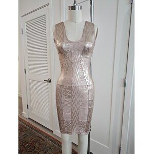 Herve Leger by Max Azria Pink Metallic Bandage Cocktail Dress in size XS